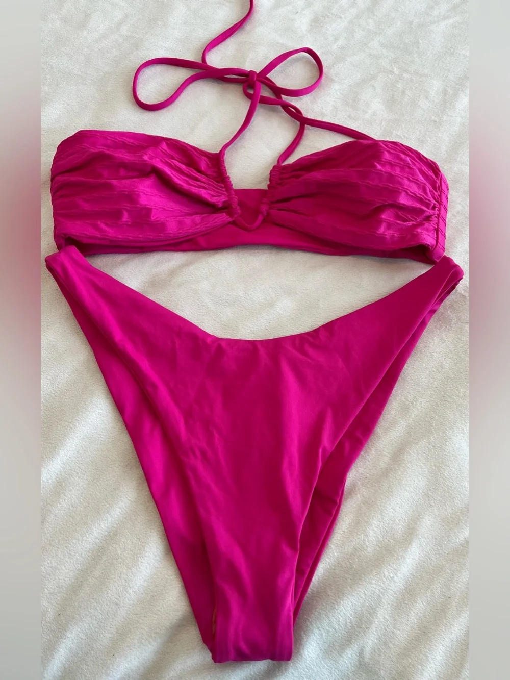 L*Space Bikini Set Dawn Convertible Top & Cabana Bitsy Bottom Large Resortwear